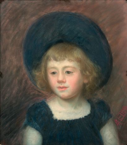 LEDOUX Portrait d'enfant au chapeau
Pastel, signé vers le bas à droite.
50 x 43,5...