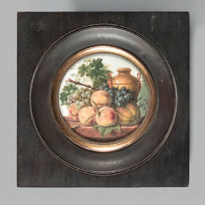 Christian VAN POL (Berkenrode, 1752 - Paris, 1813) 
Still life with peaches, grapes...