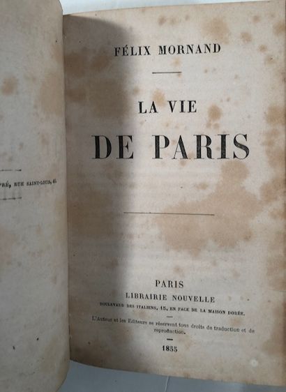 null Jules Lecomte - La Charité à Paris - Paris E. Dentu, 1862 - envoi de l auteur...