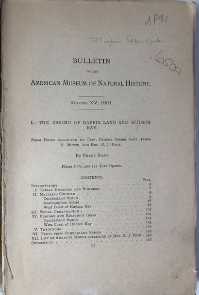 null Bulletin of the American Museum of Natural History -Vol. XV,III part One  -1902...