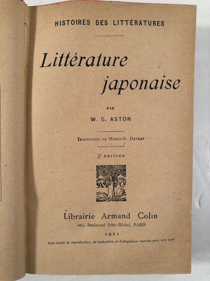 null Michel Revon - Anthologie de la Littérature Japonaise des origines au XX è siècle...