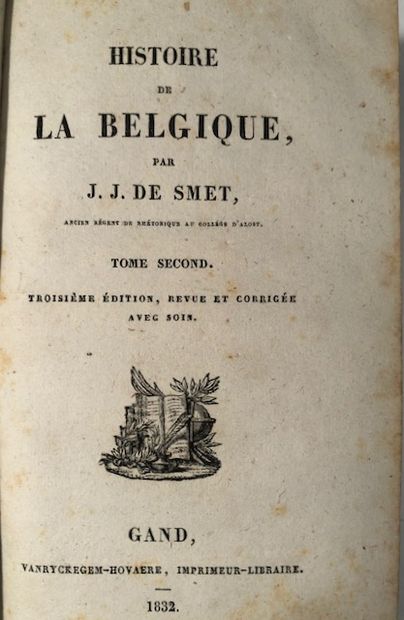 null J.J. De Smet - Histoire de la Belgique - Gand, Vanryckegem-Hovaere Imprimeur...