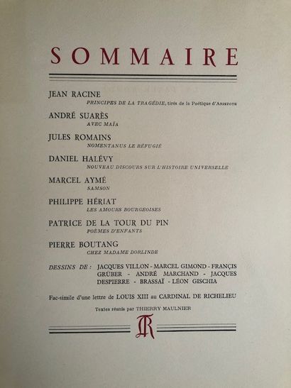 null La Table ronde, Quatrième Cahier, 1945 - exemplaire n° 1547 - La Table Ronde...