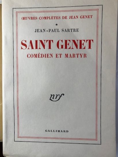 null Jean Paul Sartre - Jean Genet Comédien et Martyr - Gallimard, 1952 exemplaire...