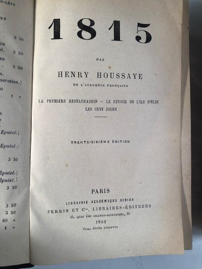 null "Henry Houssaye - 1815, la première Restauration