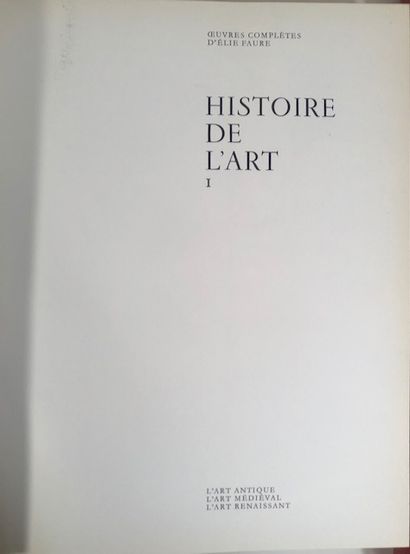 null Elie Faure Histoire de l Art 1 et 2 - Pauvert, 1964 - Cartonné - Jean Leymarie...