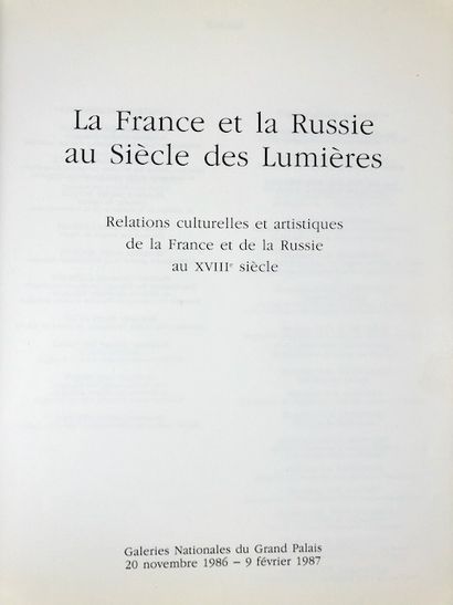 null Collectif - La France et la Russie au Siècle des Lumières RelationsCulturelles...