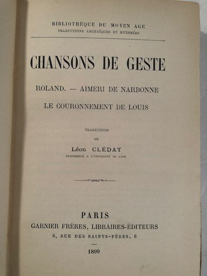 null Chansons de Geste , Roland, Aimeri de Narbonne,  Le Couronnement de Louis -...