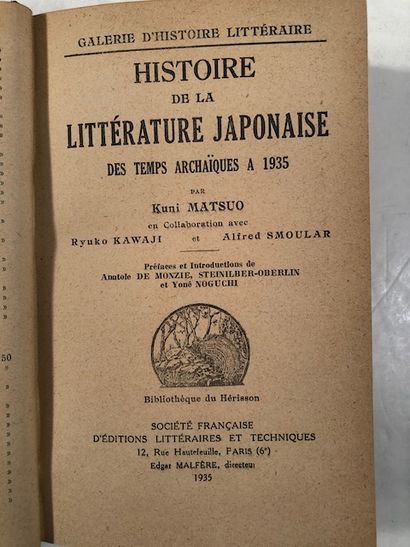 null Michel Revon - Anthologie de la Littérature Japonaise des origines au XX è siècle...