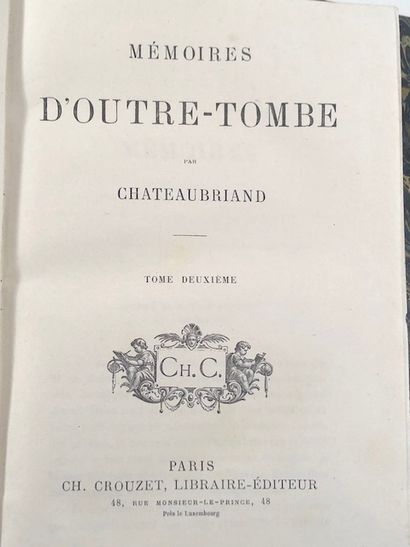 null Chateaubriand - Les Natchez - Atala- René( 1er feuillet détaché) , 3 volumes...