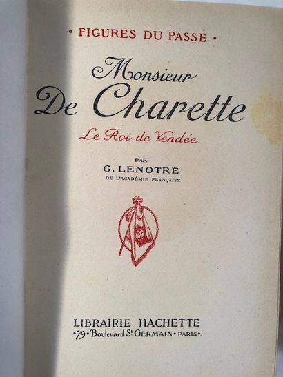 null Louis Madelin - La Révolution - Hachette, 1939 -  G. Lenôtre - Monsieur de Charette,...