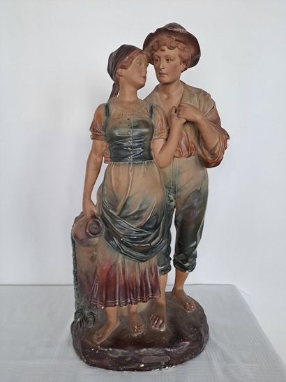 null La source

Statue en plâtre représentant un couple, portant inscription France,...
