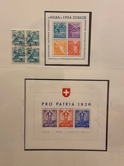 null SUISSE, LIECHTENSTEIN Emissions 1850/2000 : Collection de timbres neufs et oblitérés,...