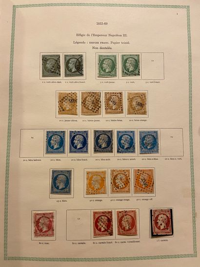 null FRANCE Issues 1849/1960 : Collection of new and cancelled stamps, some good...
