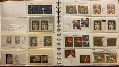 null FRANCE 1910/2000 issues: 3 binders containing small modern varieties, some good...
