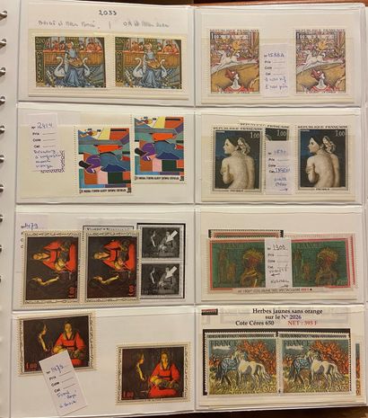 null FRANCE 1910/2000 issues: 3 binders containing small modern varieties, some good...