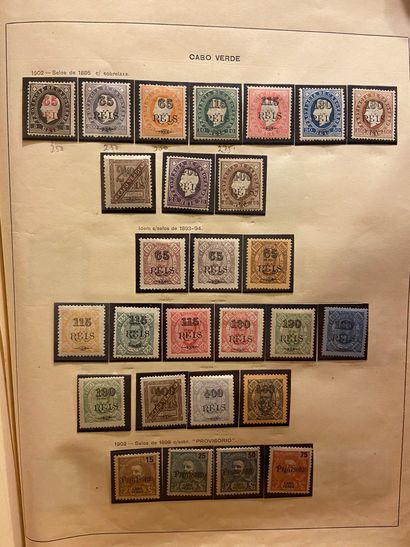 null COLONIES PORTUGAISES : Très intéressante collection de timbres neufs et oblitérés,...