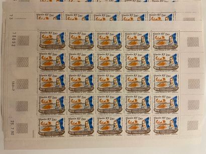 null St PIERRE et MIQUELON - ANDORRA : 1 binder of new modern stamps, in sheets