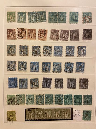 null FRANCE Emissions 1849/1940 : Collection de timbres neufs et oblitérés, de bonnes...