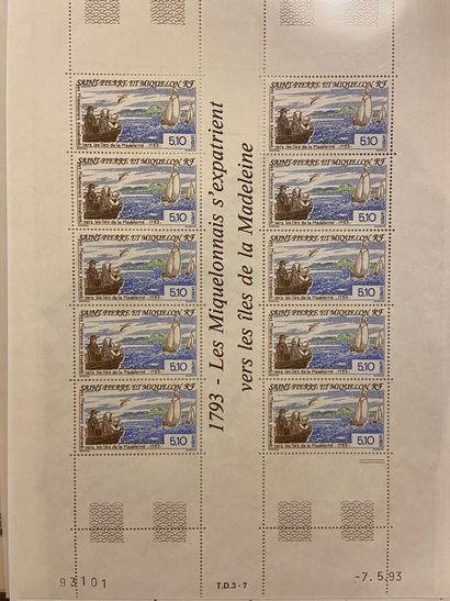 null TAAF, St PIERRE et MIQUELON, ANDORRE Emissions 1950/2000 : Ensemble de timbres...