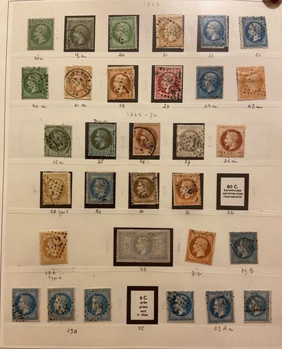 null FRANCE Emissions 1849/1940 : Collection de timbres neufs et oblitérés, de bonnes...