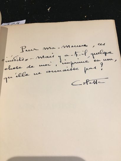 COLETTE WILLY. Mes Cahiers. Paris, Aux Armes de France, s. d. [1941]. In-8°, demi-chagrin...