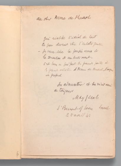JACOB (Max). Saint Matorel. Paris, Gallimard, s. d. [1936]. In-12 broché.
«Deuxième...
