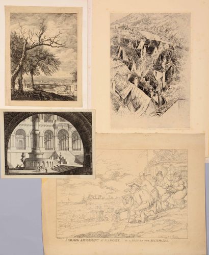 null ENGLISH - GERMAN SCHOOL

Meeting of various prints, views, landscapes, religious...