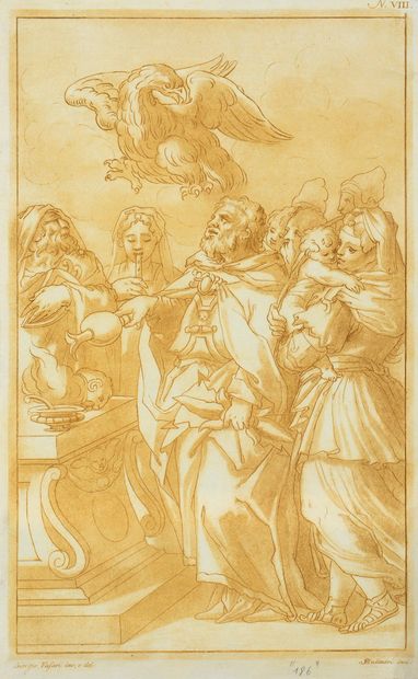 null ANONYMOUS

Sacrifice scene after the antique.

Aquatint in bistre tone. Very...