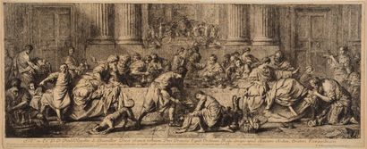 null Pierre SUBLEYRAS(1699-1749)

La Madeleine aux pieds du Christ.

Eau-forte. Très...