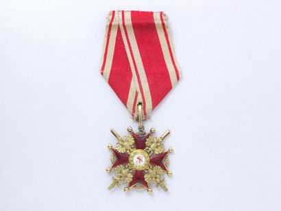 null RUSSIA. Cross of the order of St. Stanislaus of 3rd class military title in...