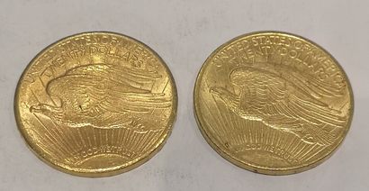 null 
Lot 18

Deux pièces de 20 dollars or datées 1909 et 1922

(usures)



FRAIS...