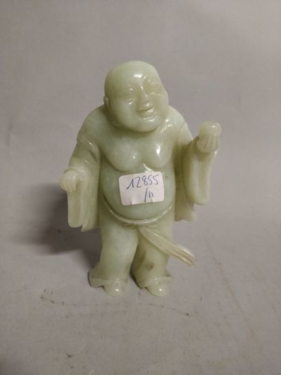 null Statuette of a monk in celadon green hard stone

Height 14 cm

lot sold as ...