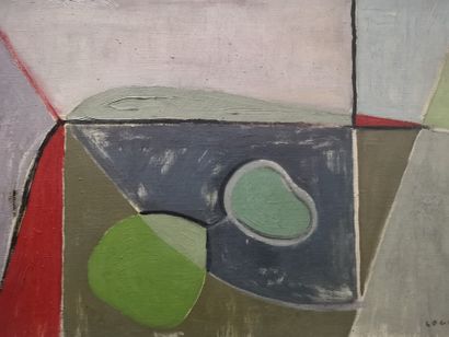 null Paul COGNASSE (1914-1993). Composition. Huile sur toile, Dim.: 32 x 46 cm. COLLECTION...