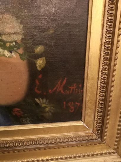 null 
Ecole du XIXème siècle. 

Portrait de fillette. 

Huile sur toile portant signature...