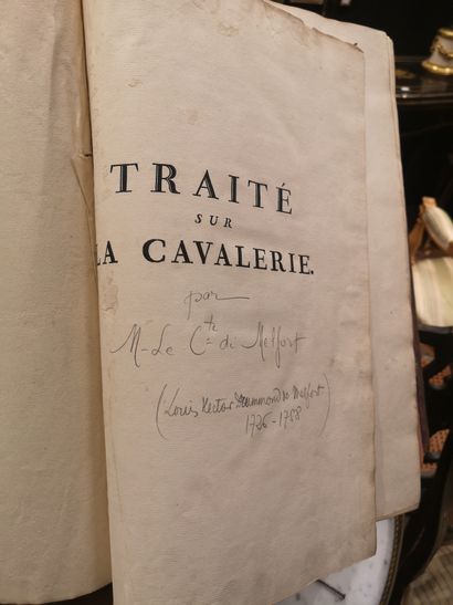 null 
Traité de Cavalerie. Volume incomplet XVIIIème siècle. 
