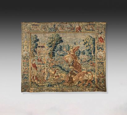 null Tapestry illustrating a lion hunt, but it is probably the scene of Hercules...