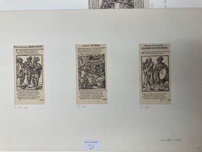 Jost AMMAN (1539-1591) Musicians, singers Meeting of 11 woodcuts, illustrations for...