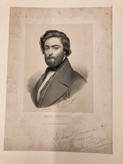 ANONYME Pergolesi (L.1825)
Lithographie, d'après Huster (?) Mouillures, petites rousseurs.
Pliure...