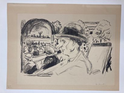 Edvard Munch (1863-1944) Frederik Delius im Wiesbaden
Lithograph on cream wove paper,...