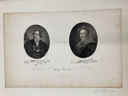 MUSICIENS Group of 6 plates: Boieldieu, Spontini, Rossini, Meyebeer (2 different...