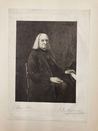Jozsef RIPPL-RONAI (1861-1927) The Abbot Liszt. With Mendelssohn engraved by MICHL,...