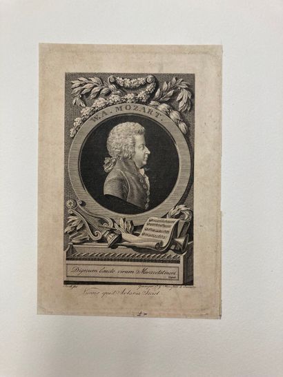MOZART/DIFFÉRENTS ARTISTES The Mozart family, portraits of Mozart Engravings or lithographs,...