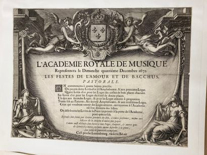 Jean Lepautre (1618-1682) The Royal Academy of Music will represent... the Festes...