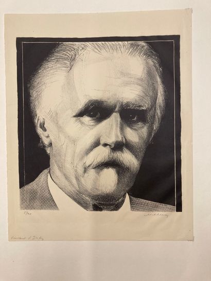 PORTRAITS D'ARTISTES Vincent d'Indy (2), Henry Rabaud, Paul Dukas, K. Bauer
Engravings...