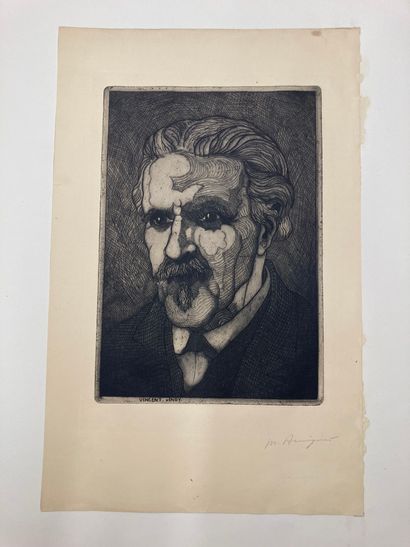 PORTRAITS D'ARTISTES Vincent d'Indy (2), Henry Rabaud, Paul Dukas, K. Bauer
Gravures...