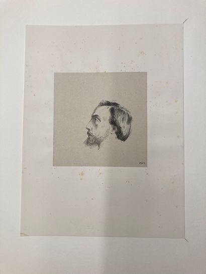 Odilon REDON (1840-1916) Portrait de M. Llobet, guitariste, 1908
Lithographie originale....