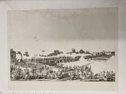 Jean DUPLESSI-BERTAUX (1750-1818) Napoléon, Passage du Pont de Lodi d'après le dessin...