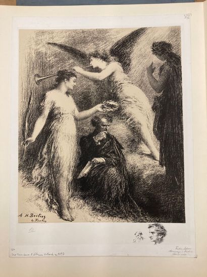 Henri-Théodore FANTIN-LATOUR (1840-1926) A Berlioz (large plate)
Lithograph on chine...