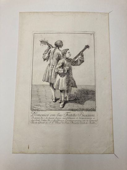 Pietro Léone GHEZZI (1674-1755) d'après Domenico con suo Fratello Bresciani-Maestro...
